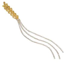 Broche dorée - zircons -