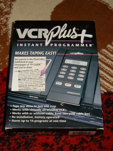 Vcr plus instant programmer - vcr,