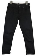 Jeans UNIQLO Homme W29/~L30 Selvedge Noir Uni Stretch Ajusté