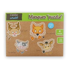 Masques puzzle à créer soi