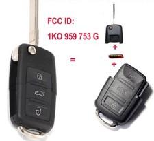 Clé générique  Vierge ID48 Vw Golf V Touran Tiguan Seat Skoda 1K0959753G