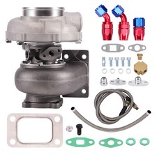 GT30 GT3037 GT3076 Turbo turbine 500HP 0.82 A/R + Oil Drain Return FEED Line kit