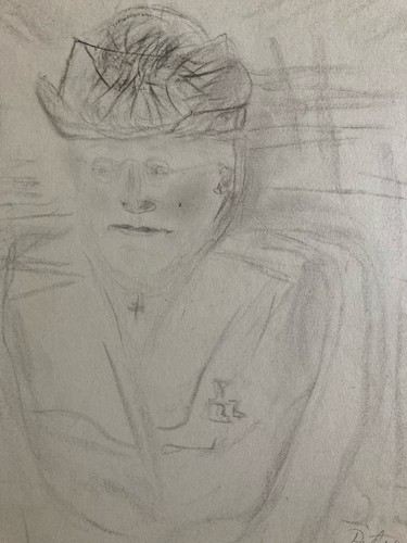 Crayon papier 1950 jeanne - crayon,