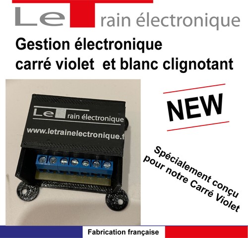 Carre violet electronique - violet, de