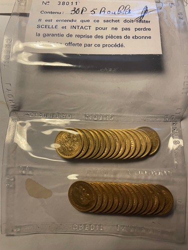 Pièces roubles or - 30, de