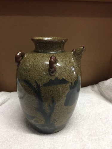 Chinese landscape ceramic vase - chinese,