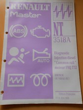 notice technique RENAULT master : diag .inj. diesel common rail moteur F9Q 772