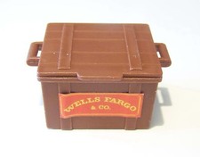 PLAYMOBIL (B4284) WESTERN - Coffre Caisse Marron Diligence Wells Fargo & Co