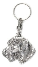 Teckel à poil dur, Chien-saucisse III - Pendentif chien argenté, décoration de s
