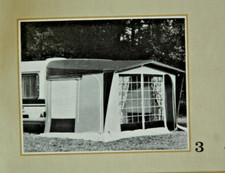 Auvent pour caravane de 4m50,developpé9,40m-taille7toile acrylique-bleu