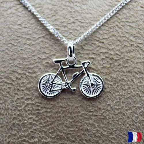 Pendentif vélo argent - argent, 925