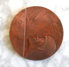 MEDAILLE EN BRONZE SIGNEE