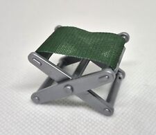 TABOURET GRIS ET VERT PECHE