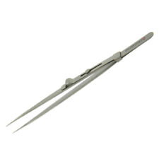 Locking Diamond Tweezer Fine Point Gray Matte for Jewelers Gemstones Swiss Made
