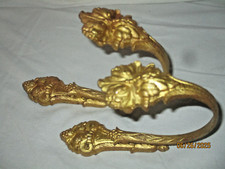 ANCIENNE PAIRE D'EMBRASSES à RIDEAUX en BRONZE XIXe  style LOUIS XVI