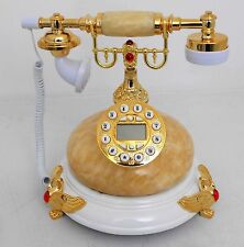   Retro style push button dial desk telephone (onyx) / Home decorative