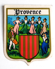 Ancien Autocollant blason écusson PROVENCE bel état