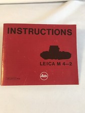 Leica M 4-2 Leitz rangefinder Camera Instructions Manual Guide  English EN