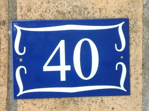 Plaque emaillee numero rue - emaillee,