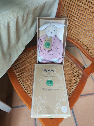 Doudou lapin coton bio kaloo - doudou,