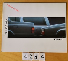 VOLVO 740 GL GLE GLT ESS/ TURBO D/ BERLINE BREAK Prospectus Allemand 38p 2/1989