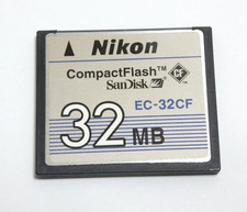 NIKON COMPACT FLASH CARD FC 32MB CARTE MEMOIRE EC 32CF POUR APPAREIL PHOTO TESTE
