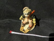 RARE vtg Ceramic Figure Skier