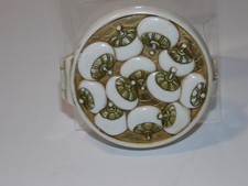 Art Déco 1950's COTY "L'Aimant" : Boite poudrier, "Accumulation de houpettes"