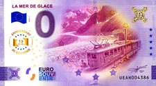 74 CHAMONIX La Mer de Glace, 2025, Anniversaire, Billet Euro Souvenir