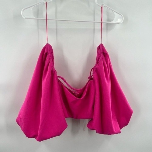 Zara pink fushia blouse puff