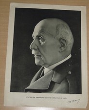 Portrait Pétain format 28 x 37 cm "je hais les mensonges..." Propagande Vichy