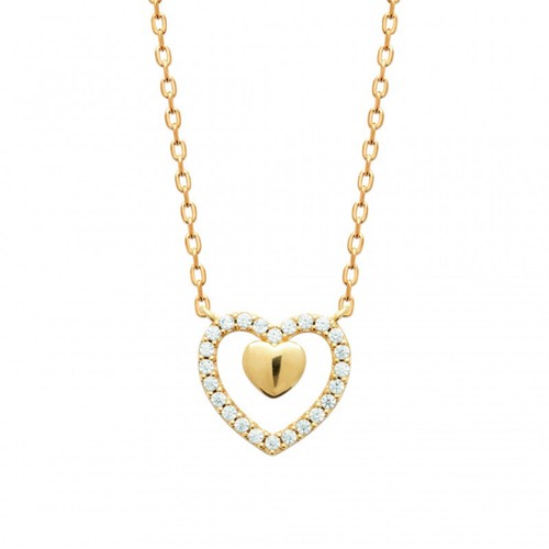 Collier forme coeur - , de