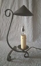 Lampe de chevet Fer Forgé art déco 1950 1960 Fonctionne Vintage Ancienne Ht 26cm