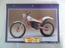 CARTE FICHE MOTO APRILIA TX 311 1987
