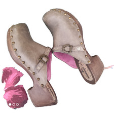 kickers sabots cuir et bois pointure 39