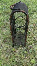 Porte bouteille métal  osier