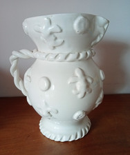 Pichet  Malicorne Emile Tessier Faience Blanche