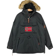 Geographical Norway Veste Anorak Noir Manteau Parka Taille M