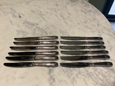 coffret 12 couteaux ART DÉCO métal argenté et inox