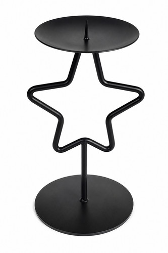Bougeoir métal noir - bougeoir, en