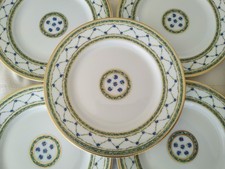 6 ASSIETTES A DESSERT PORCELAINE RAYNAUD LIMOGES L'ALLÉE DU ROY