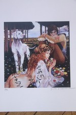 Superbe estampe signee en