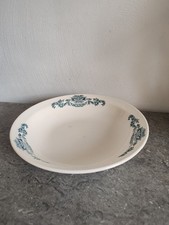 Grand Plat Creux Ancien Longchamp Lutece, Ter De Fer. Céramique Vintage