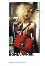 PUBLICITE ADVERTISING  2011   SONIA RYKIEL  haute couture maroquinerie