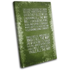 Christmas Decoration Wall Canvas ART Print XMAS Picture Gift Chalk 22 Green Chri