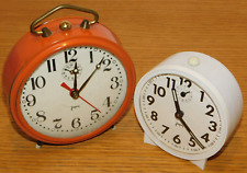 vintage LOT 2 REVEIL JAPY orange et blanc POUR PIECES BRICOLEUR