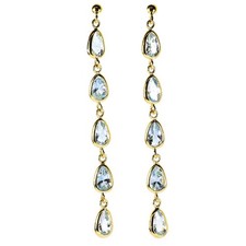 Boucle d'oreille aigue-marine