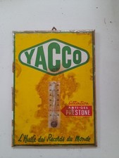 Collection  YACCO L'huile des Records thermomètre  Rare Plaque Émaillée 