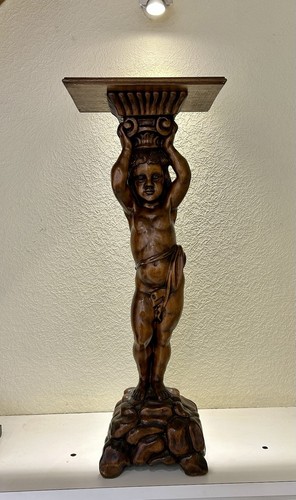 Grande console statue bois - grande,