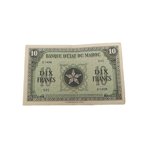 Maroc billet francs 1943 - billet, 10